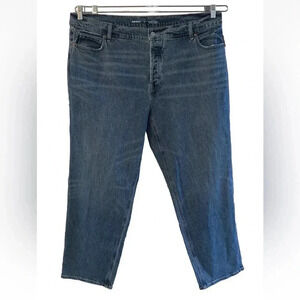 OLD NAVY High Rise Slouchy Straight Button fly Jeans Women’s 20W NWT Medium Wash
